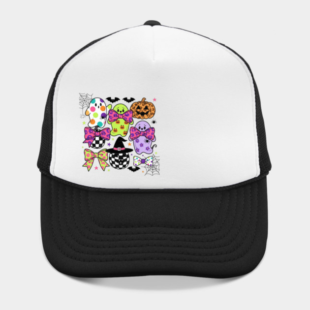 Cute Halloween Ghosts and Pumpkins with Bows Hat