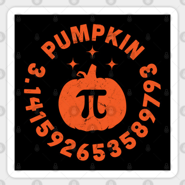 Pumpkin Pi Number 3.14 Pumpkin Pie Math Sticker