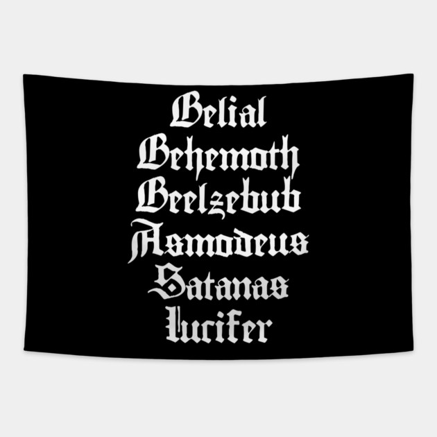 Ghost - Belial Behemoth Beelzebub Asmodeus Satanas Lucifer Tapestry