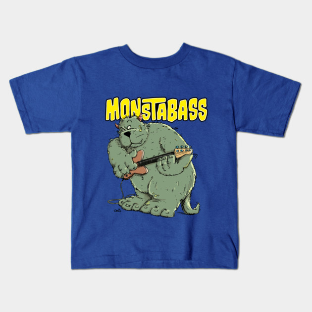 Monster Bass Guitar Player Kids T-Shirt