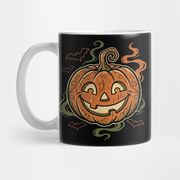 Vintage Halloween Jack O Lantern Pumpkin Mug