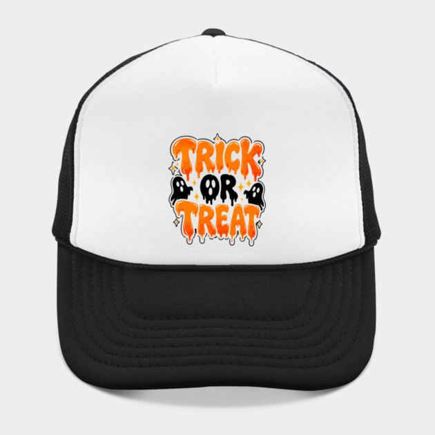 Trick Or Treat Cute Groovy Halloween - White Hat