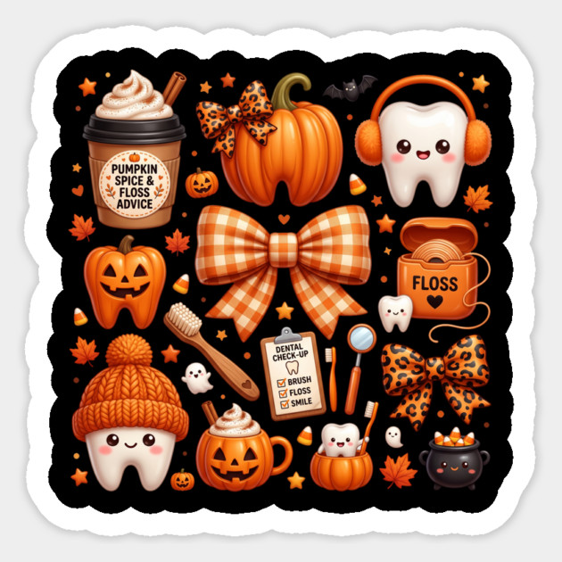 Spooky Season Dental Hygienist Sticker