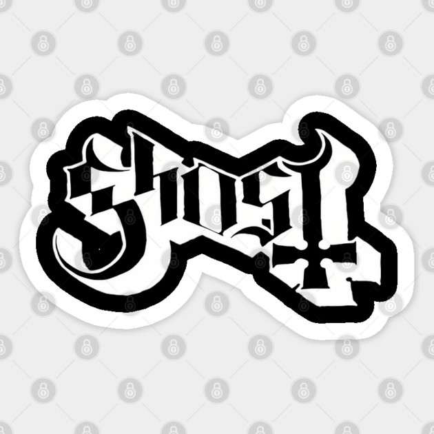 Ghost Blackletter Logo Symbol Classic Era Band Wordmark Sticker