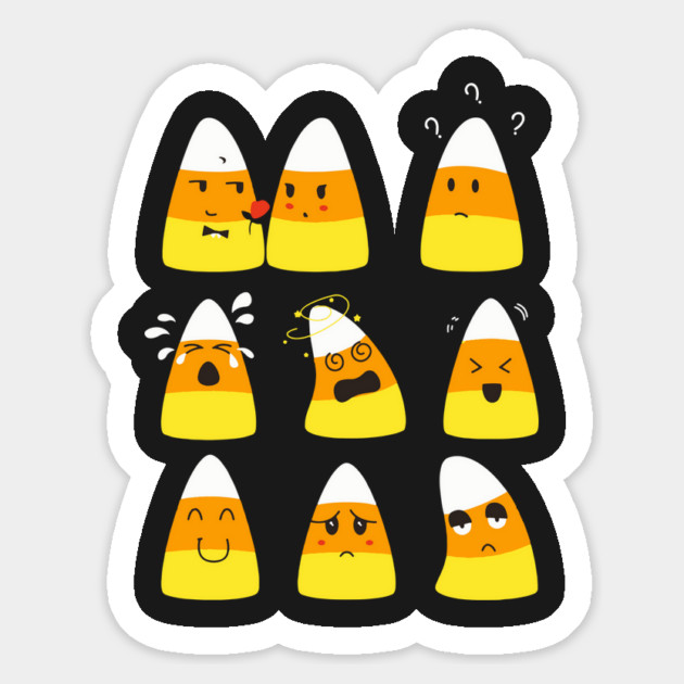 Candy Corn Emoticons Sticker