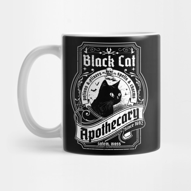 Black Cat Apothecary - Salem 1692 Retro Vintage Halloween Mug