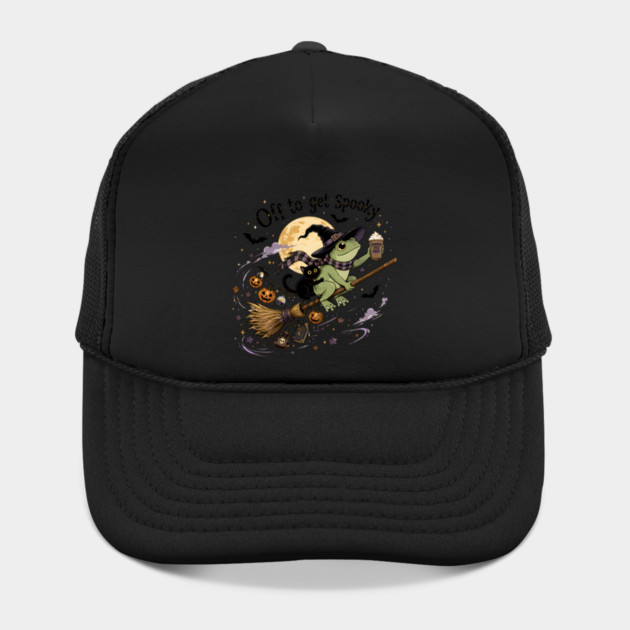 Off to Get Spooky Frog Witch Halloween Hat