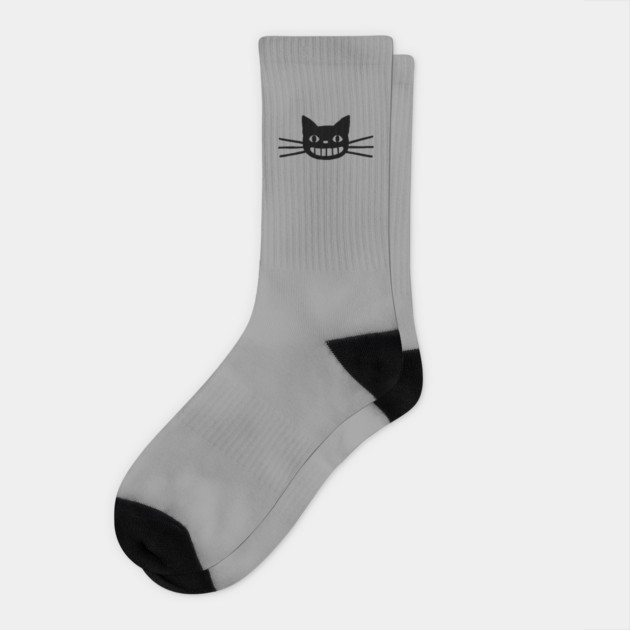Smiling Black Cat Socks